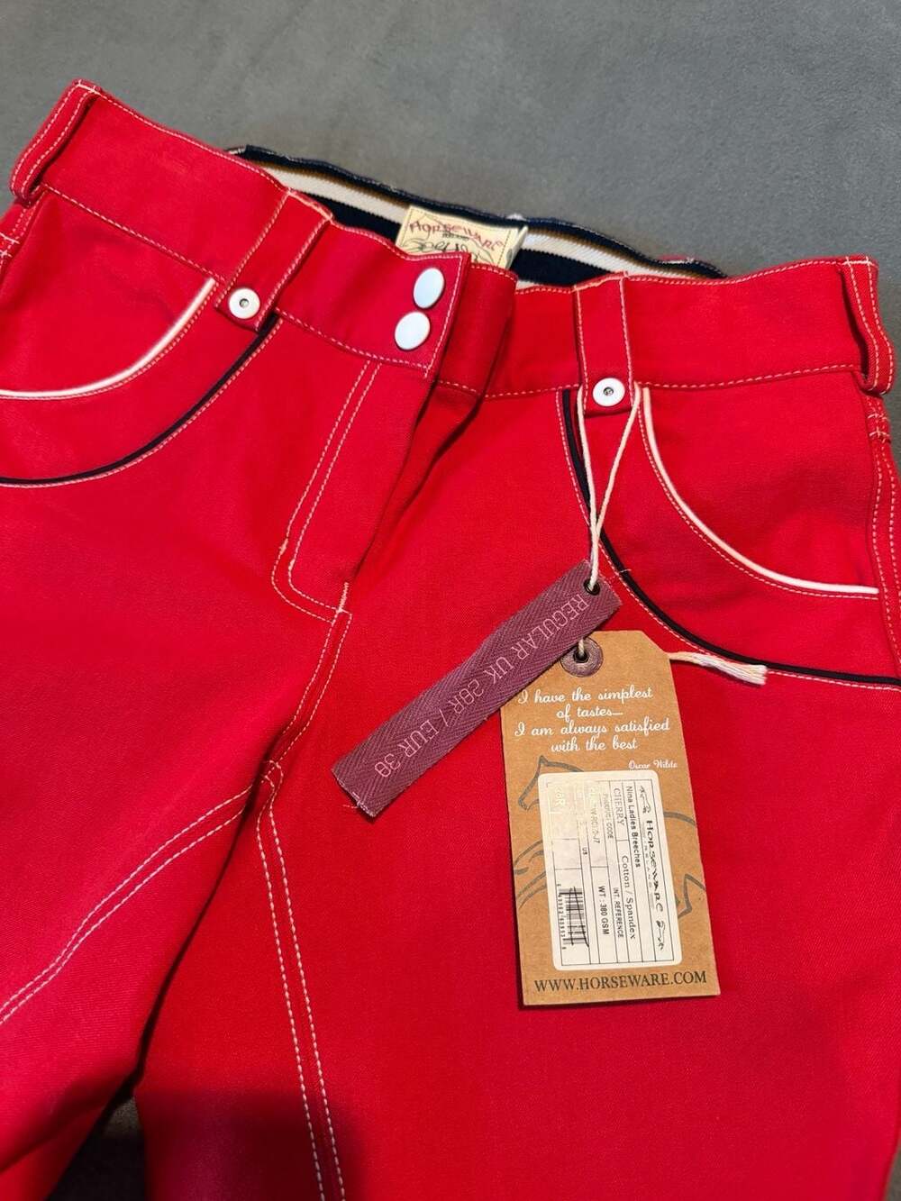 Horseware Ireland Nina Ladies Breeches Cherry Red Size 28R
